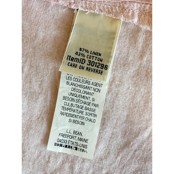 LLBEAN Pink Linen and Cotton Top - M Regular - Picture 4 of 6
